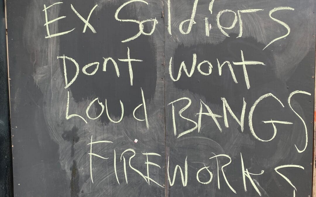 Sheffield graffiti highlights loud fireworks’ impact on veterans