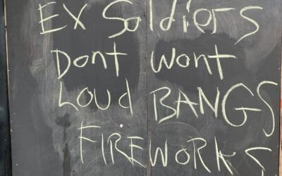 Sheffield graffiti highlights loud fireworks’ impact on veterans