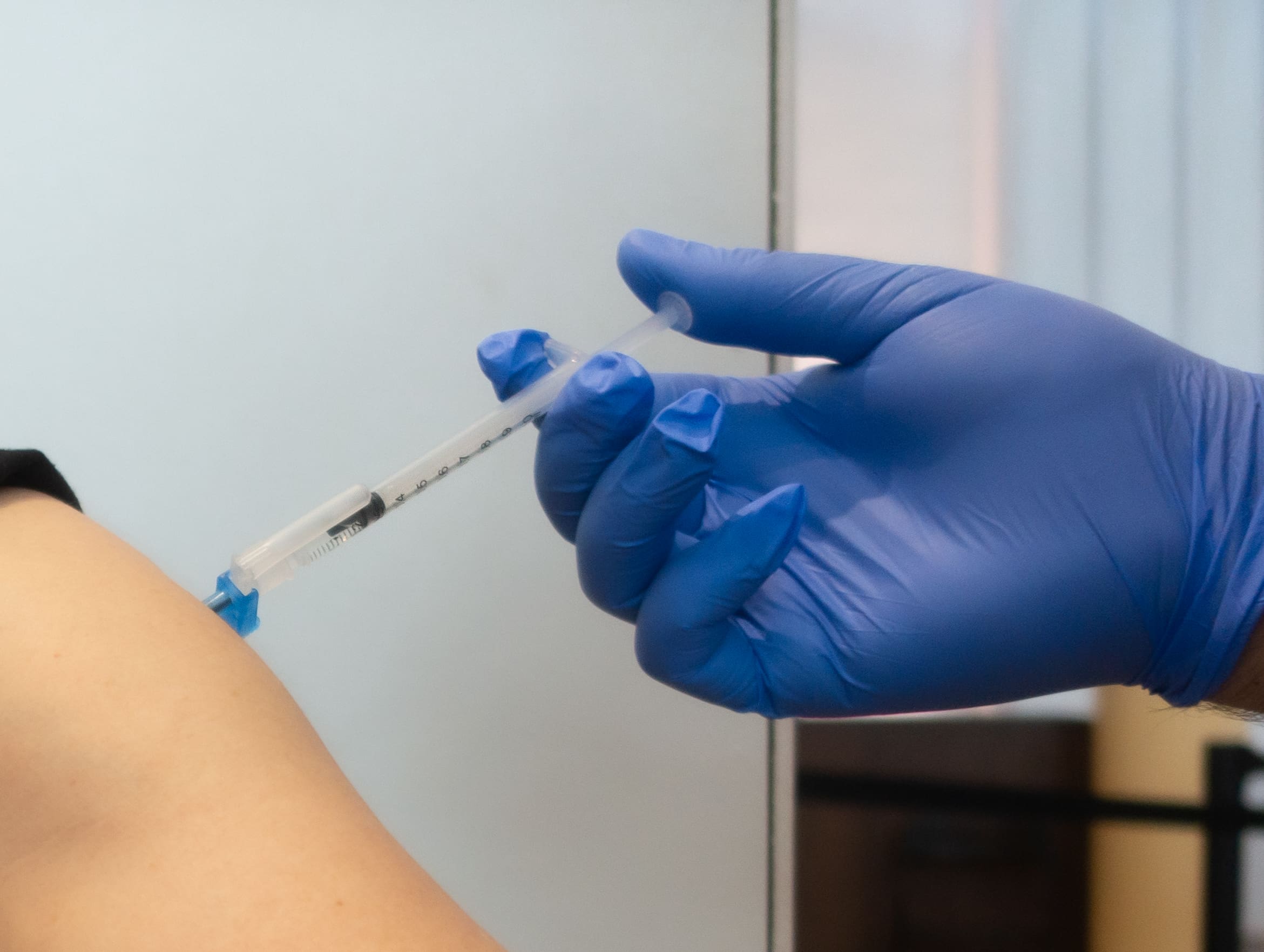 Someone getting vaccinated against Covid-19