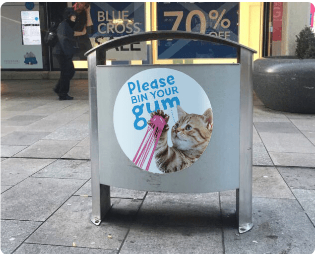 Bradford city centre undergoes gum free transformation