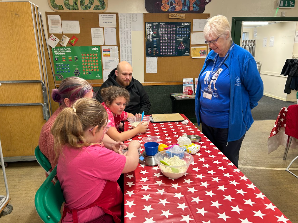Women talking to family
