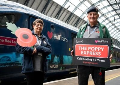 Poppy seller raises thousands on rail marathon