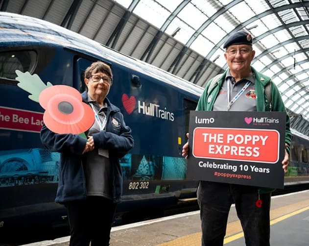 Poppy seller raises thousands on rail marathon
