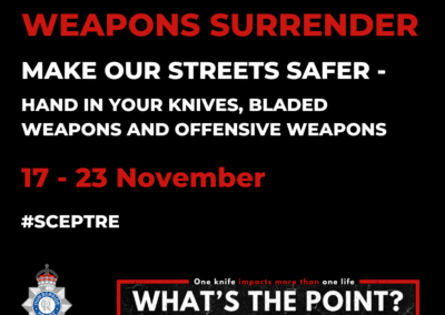 National operation ‘Sceptre’ launches to rid streets of offensive weapons