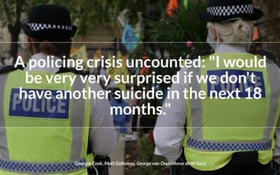 A policing crisis uncounted: “I would be very very surprised if we don’t have another suicide in the next 18 months.”
