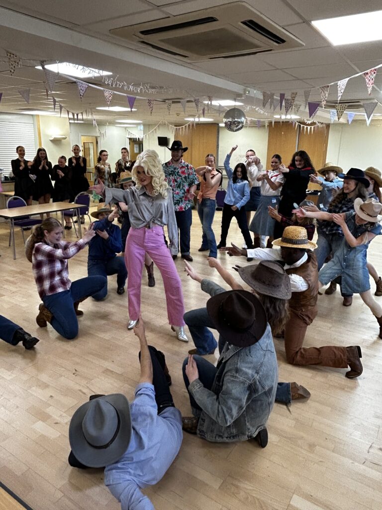 Rehearsals for 9 to 5 musical Rotherham