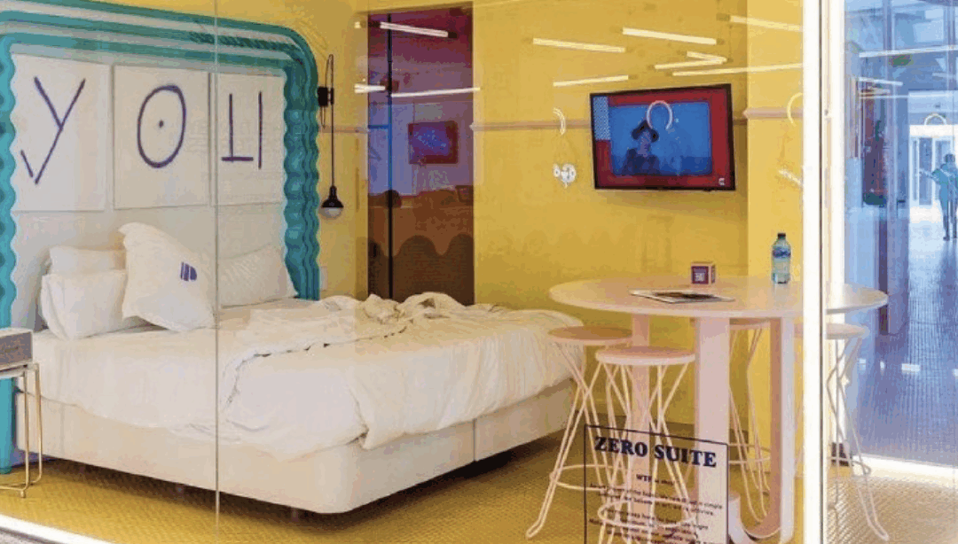 Sleeping in the spotlight: Ibiza’s glass hotel room