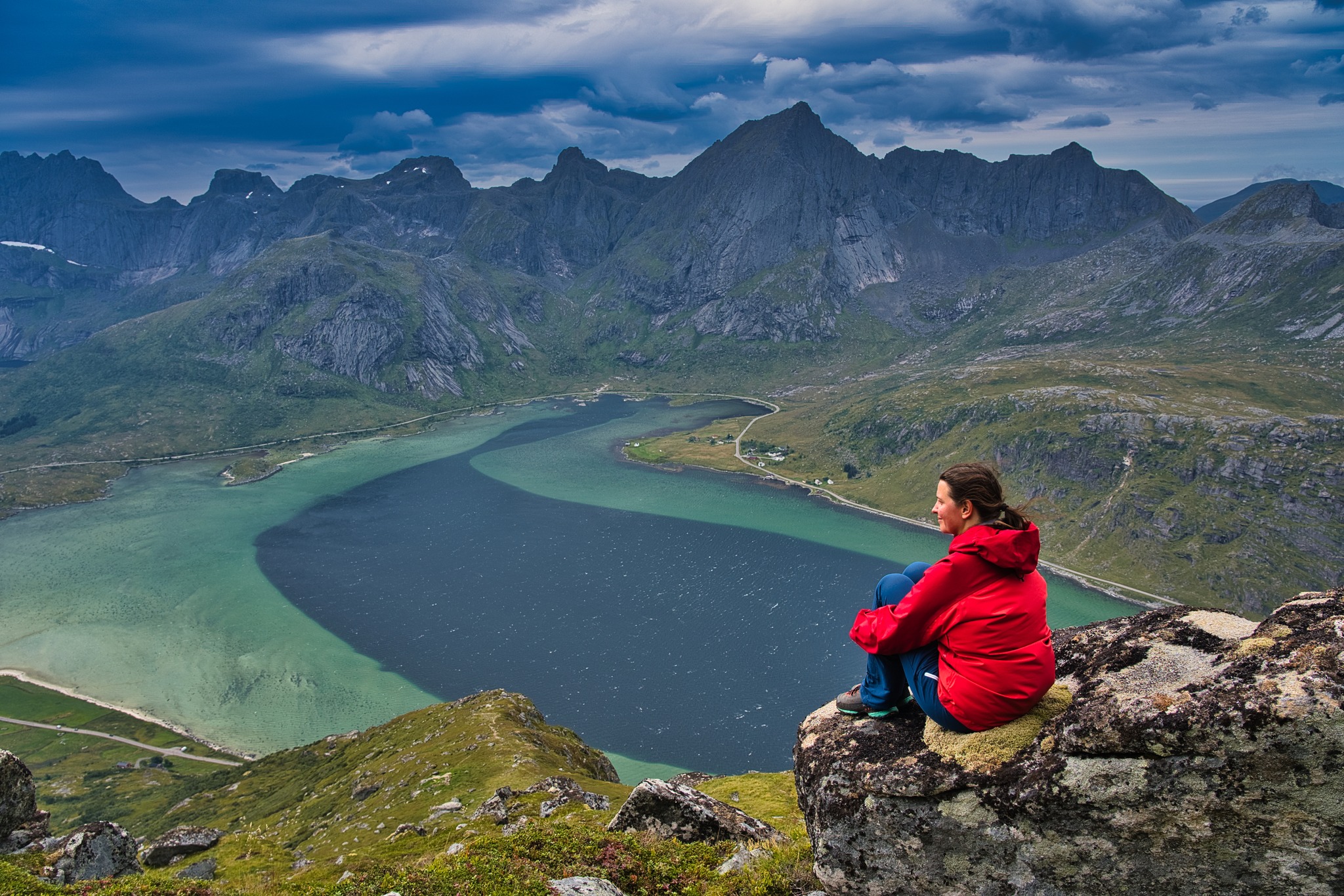 Radka overlooking part of Lofoten islands