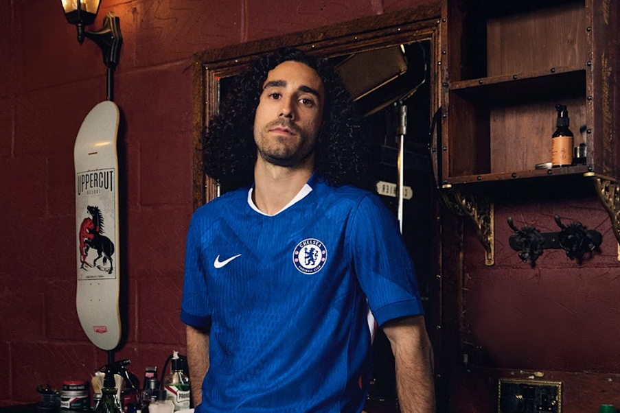 Cucurella in Chelsea 2025/26 Home Kit.