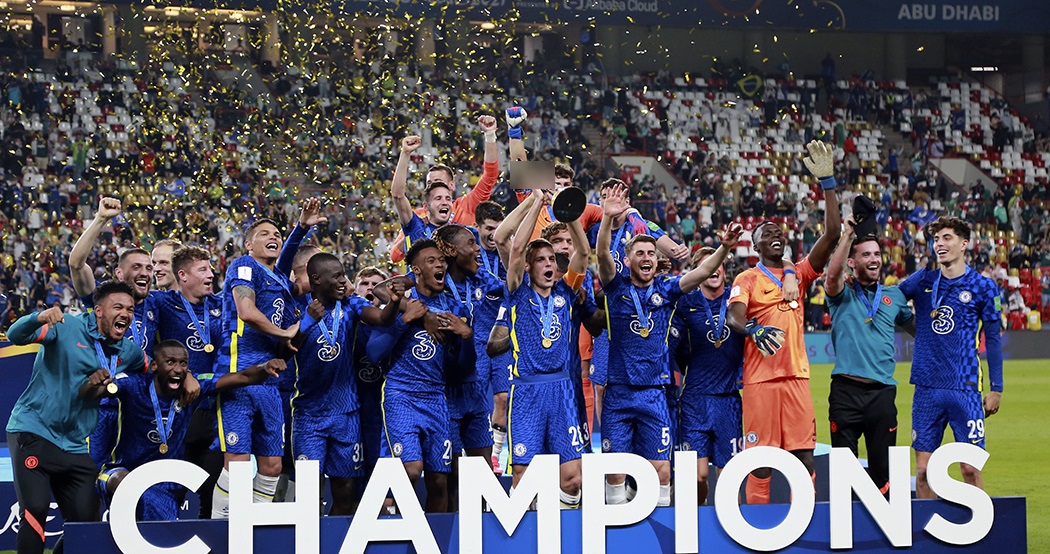 Chelsea lift the FIFA Club World Cup trophy