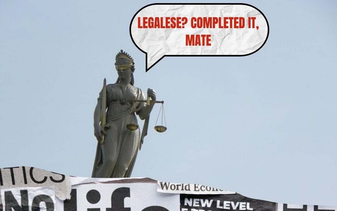Objection: legal jargon is injustice
