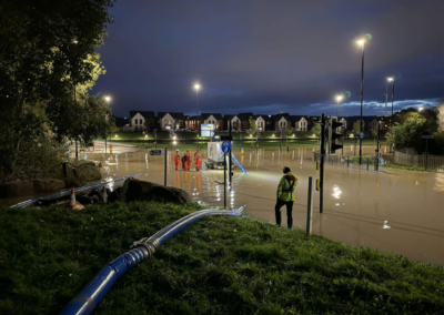 Catcliffe floods: efforts underway to clear water