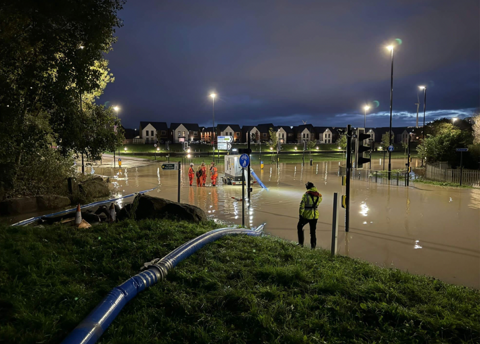 Catcliffe floods: efforts underway to clear water