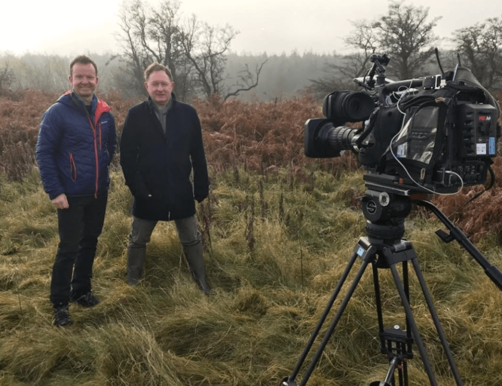 Professor Rotherham pictured with BBC Yorkshire weatherman Paul Hudson 