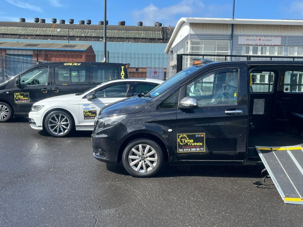 Picture showing Sheffield taxis