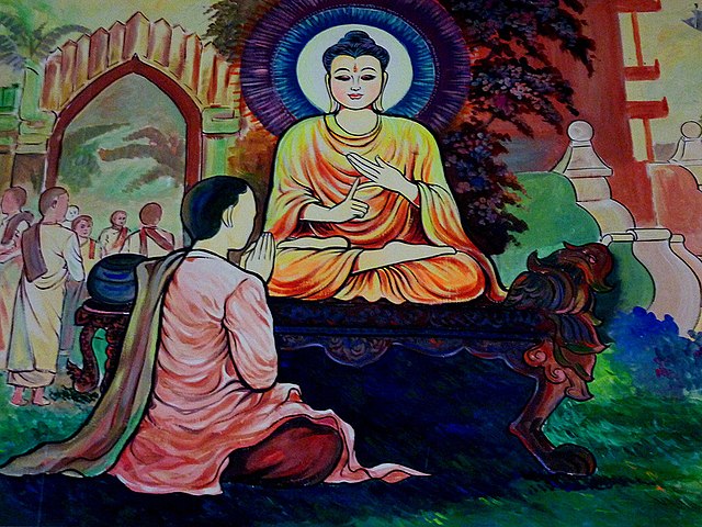 Mahapajapati first Buddhist nun and Buddha's stepmother ordains. Wat Olak Madu, Kedah, Malaysia: Anandajoti Bhikkhu (Wikimedia Commons)