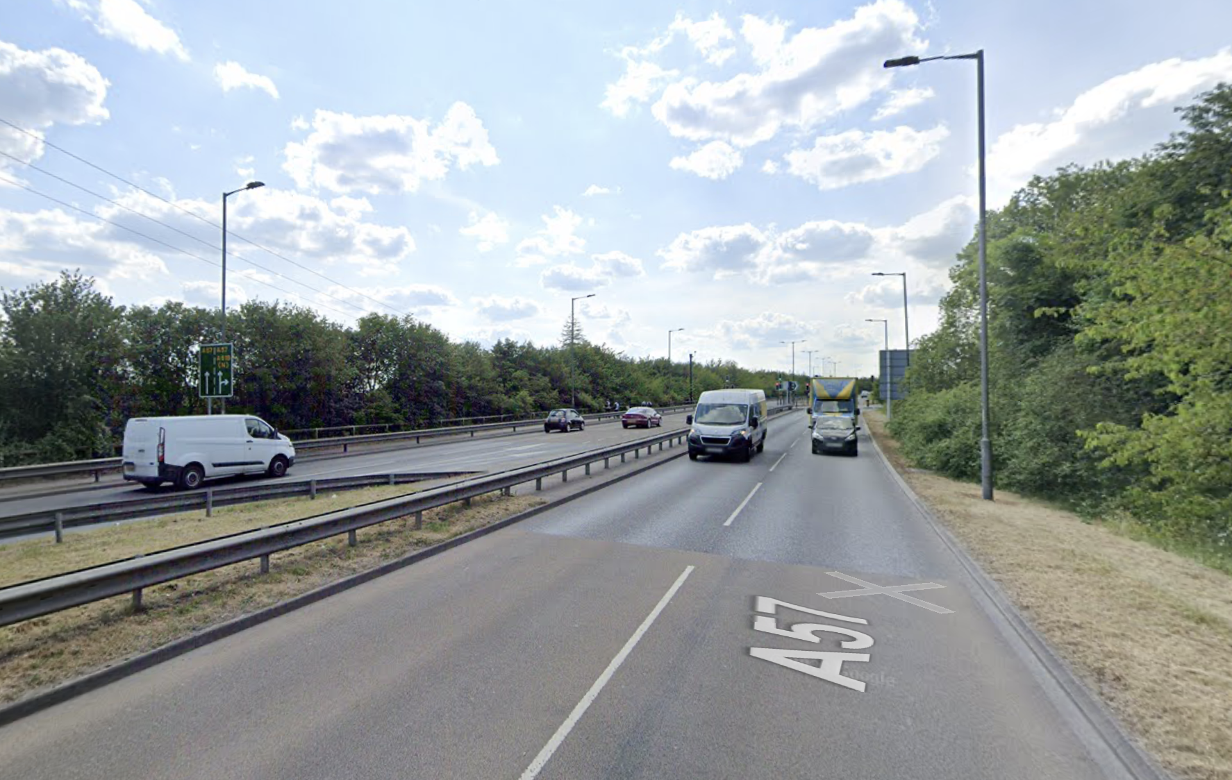 Two motorists in hospital following A57 crash