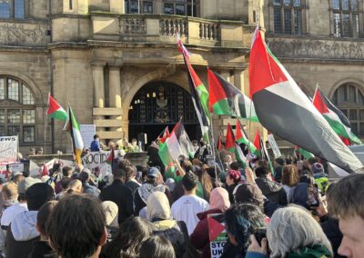 Hundreds march in Sheffield to support Palestine and Lebanon