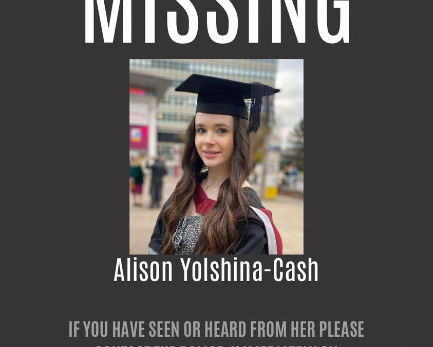 BREAKING NEWS: Have you seen Alison Yolshina-Cash?