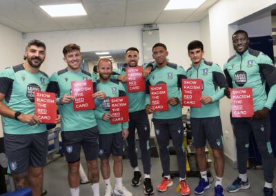 Sheffield Wednesday show racism the red card at football match