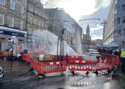 Burst pipe floods Fargate in Sheffield City centre